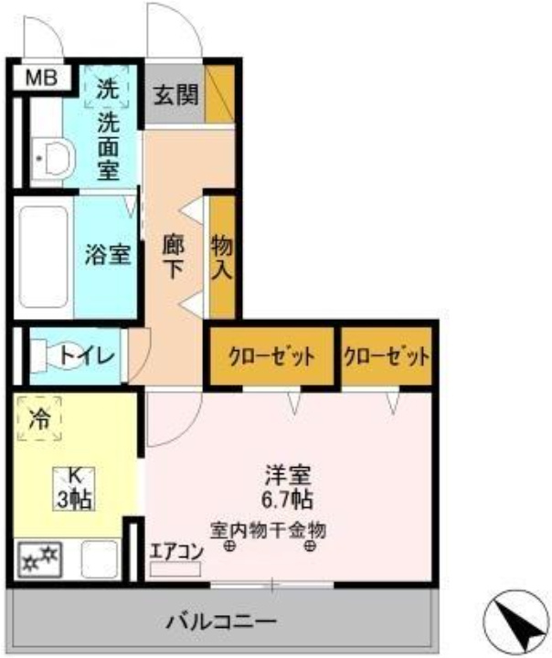 コリーヌオッツの間取り