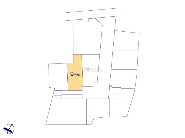 【新築分譲住宅】川越市南大塚3丁目の区画図