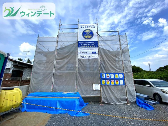 第3石岡市山崎　新築戸建の外観|現在建築中です！お近くの同仕様内観の物件も見れますのでお気軽にお問い合わせください！