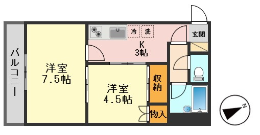 ベルレージュの間取り