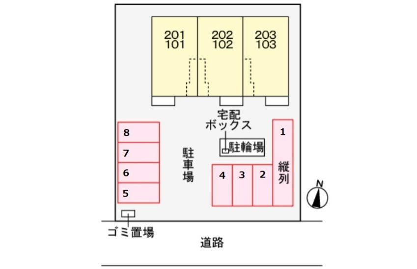 エヴィータの駐車場