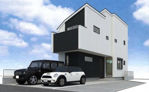 練馬区大泉町1丁目　土地32坪超　省エネ大型住宅　限定1棟の外観パース