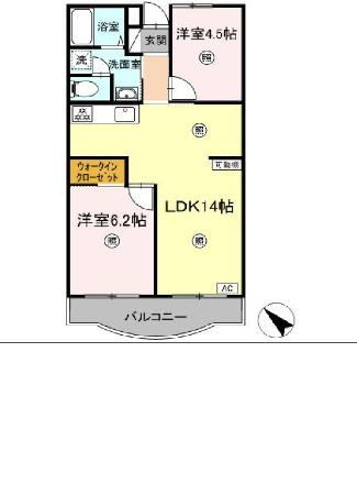 アメニティ芦田第3マンションの間取り