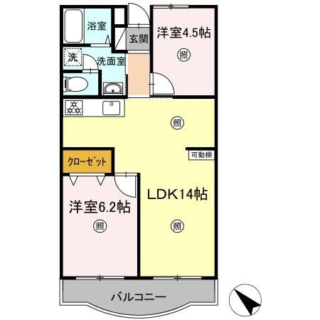 アメニティ芦田第3マンションの間取り