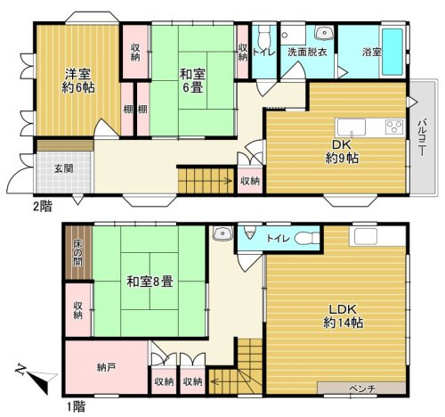 【間取り】 | 熱海市下多賀　戸建