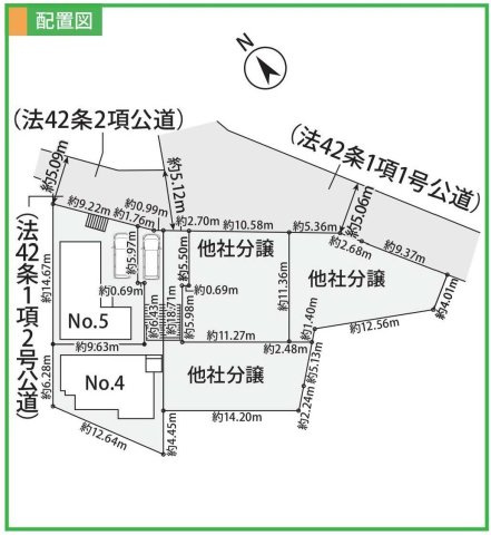 【横浜市都筑区池辺町2102-1新築戸建て】★仲介手数料無料★（都田小学校・都田中学校）の区画図