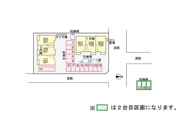 丹波市氷上町成松のアパートの区画図