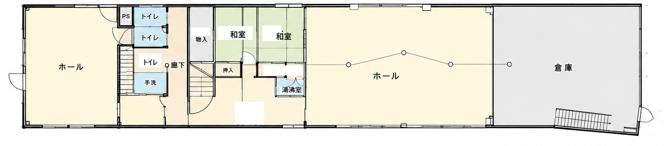 四国中央市中之庄町　元葬儀場の間取り|１階間取り図
※現況を優先します。