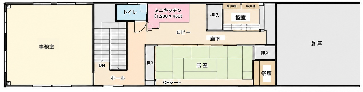 四国中央市中之庄町　元葬儀場の間取り|２階間取り図
※現況を優先します。