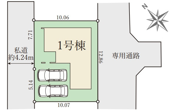 加古川市加古川町粟津の区画図