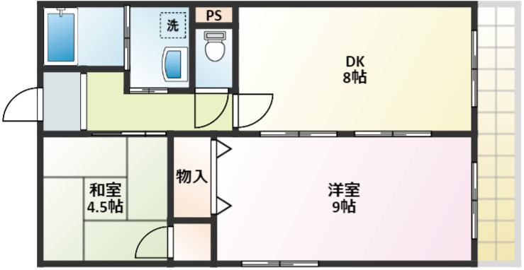 北川マンションの間取り