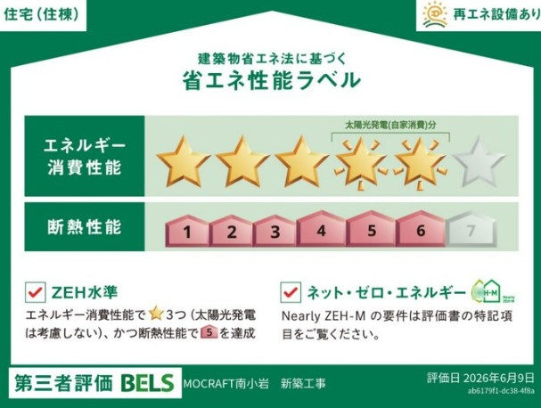 MOCRAFT南小岩の省エネ性能ラベル