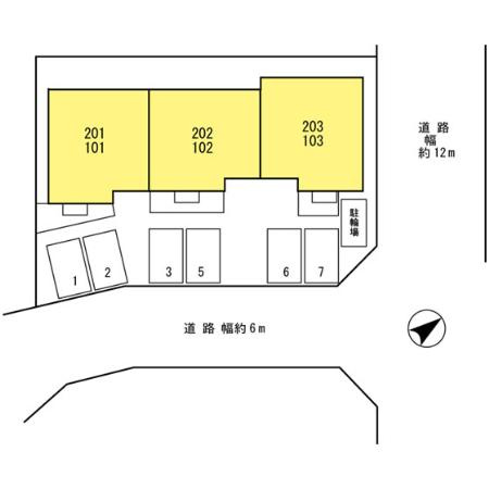 ディアコート白水の区画図