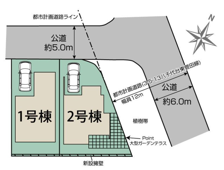 八千代市八千代台北11丁目の区画図