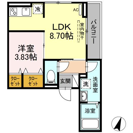 アナシエ南篠崎町Ⅱの間取り
