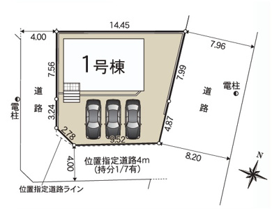 【区画図】 | 沼津市上香貫第3　新築一戸建て　全1棟