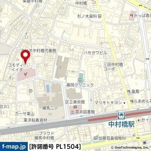 ＬＩＢＥＲＡ練馬中村橋の地図