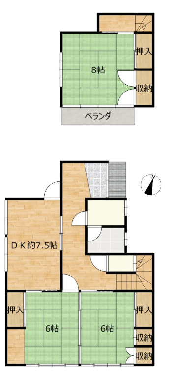 売中古戸建　富士市今泉の間取り