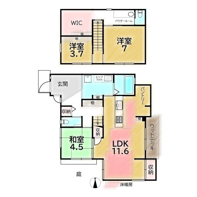 松ケ崎東町 中古戸建の間取り