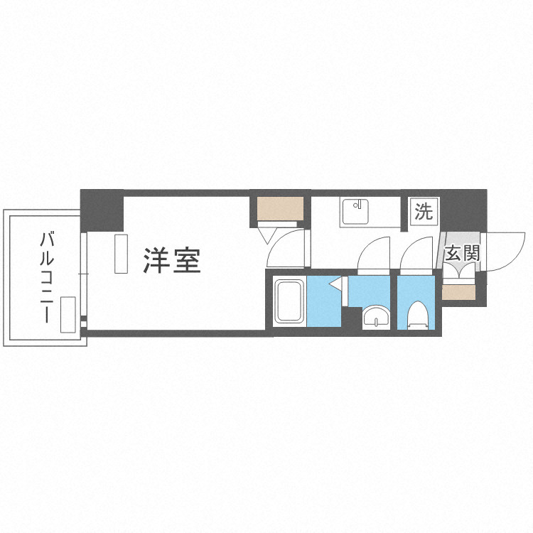 プレサンスOSAKA　DOMECITYクロスティ の間取り