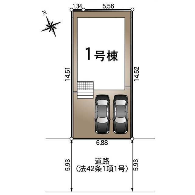 クレイドルガーデン周南市岡田町 第1の区画図