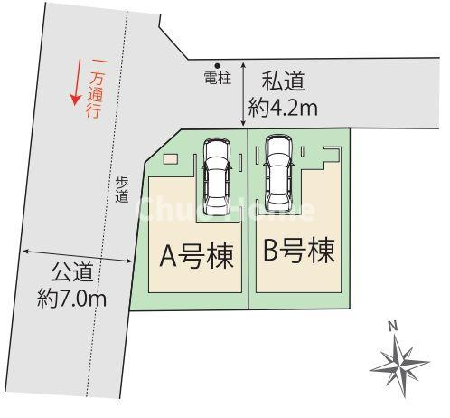 葛飾区南水元4丁目新築分譲住宅の区画図|区画図
