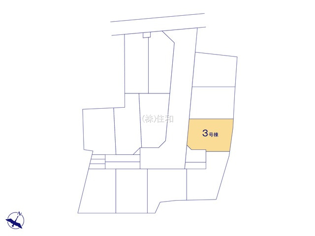 【新築分譲住宅】川越市南大塚3丁目の区画図