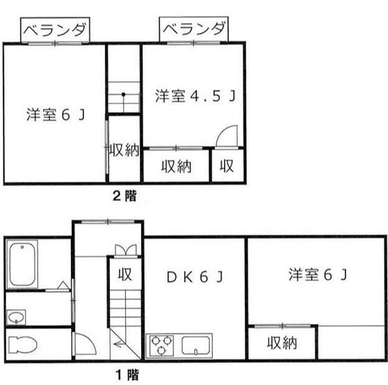 【間取り】 | 徳満邸貸家 | ご家族にもおすすめの3DKの間取りです！
