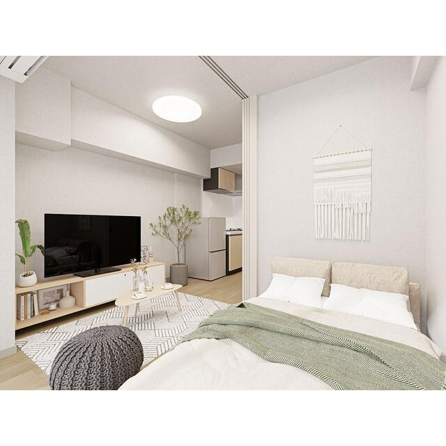 デュオフラッツ一之江Westの居間・リビング|※家具・調度品等はCG加工です。実際の賃貸住居には含まれません。