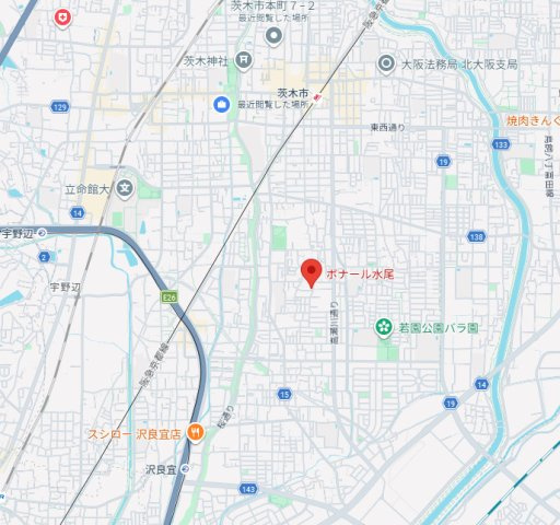 ボナール水尾の地図
