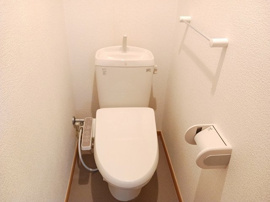 ゆったりとした空間のトイレです