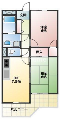 コーポライムグリーンの間取り