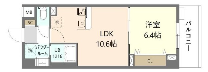 ウエサカ　ステューディオの間取り|間取りです。