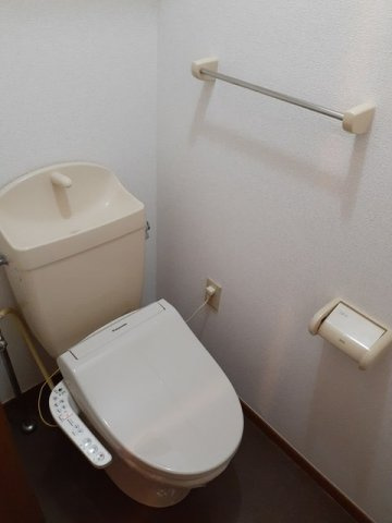 落ち着いた色調のトイレです
