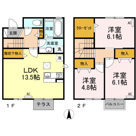 ヴィオラＢの間取り