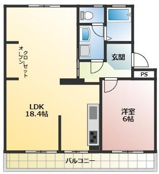 オレンジハイツ赤岩の間取り