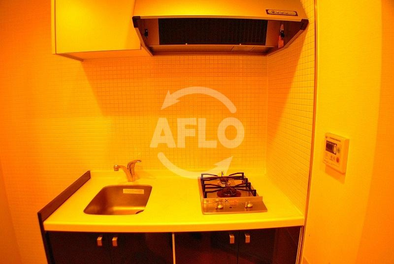 プライムアーバン堺筋本町のキッチン|プライムアーバン堺筋本町　ガスコンロ2口