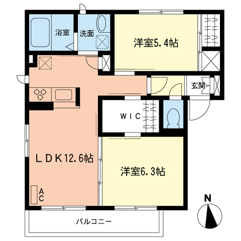 パルフェBの間取り