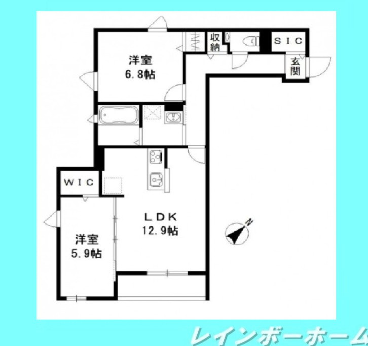 仲介手数料（賃料の1.10ヵ月）の50％OFF対象物件！の間取り
