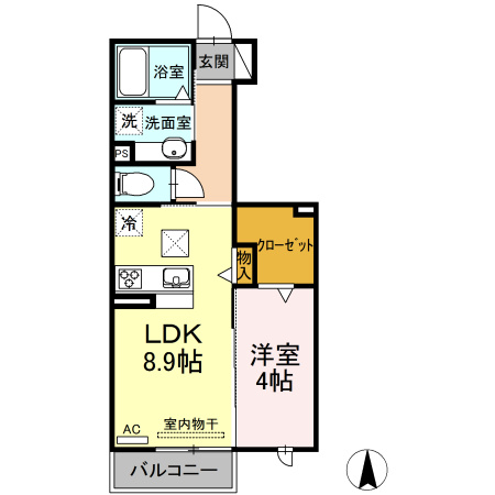 【間取り】 | 豊橋ウエスト１　A