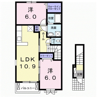 【間取り】 | カンパーニュメゾン風雅　Ｂ