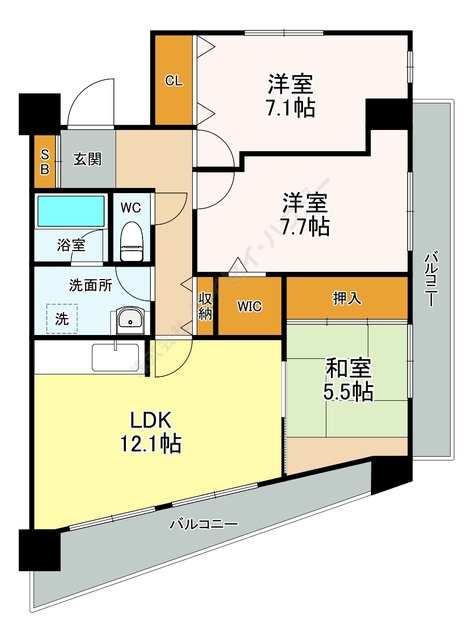 グランビア庚午中の間取り