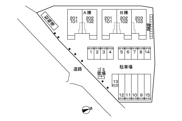 ブライト　ヒル　Ａの区画図