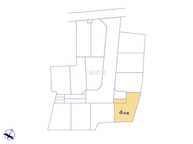 【新築分譲住宅】川越市南大塚3丁目の区画図