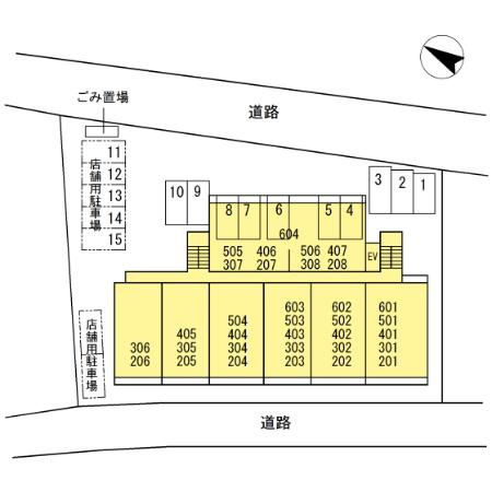 ＰＬＡＺＡ池尻１の区画図