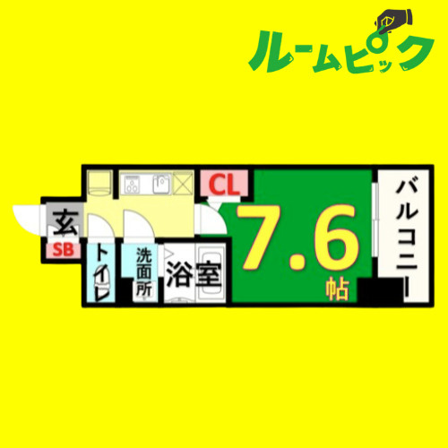 メイクスデザイン上前津　名古屋市賃貸　仲介手数料無料の間取り