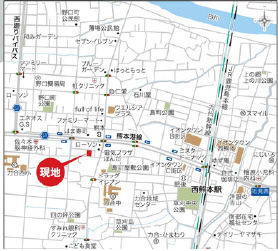 リナージュ／熊本南区薄場町／5号棟の地図