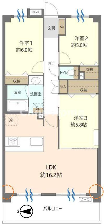 ライオンズマンション東葛西壱番館の間取り|新規リノベーションマンション。