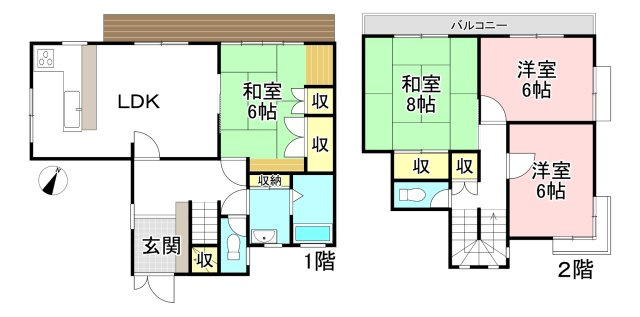 各務原市鵜沼羽場町５丁目の間取り