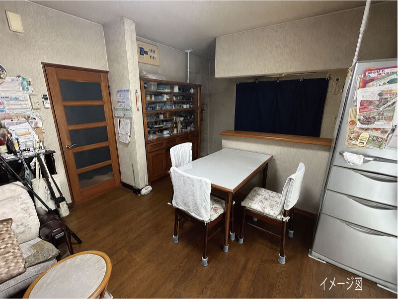 各務原市鵜沼羽場町５丁目の居間・リビング|AIにより物を消した写真